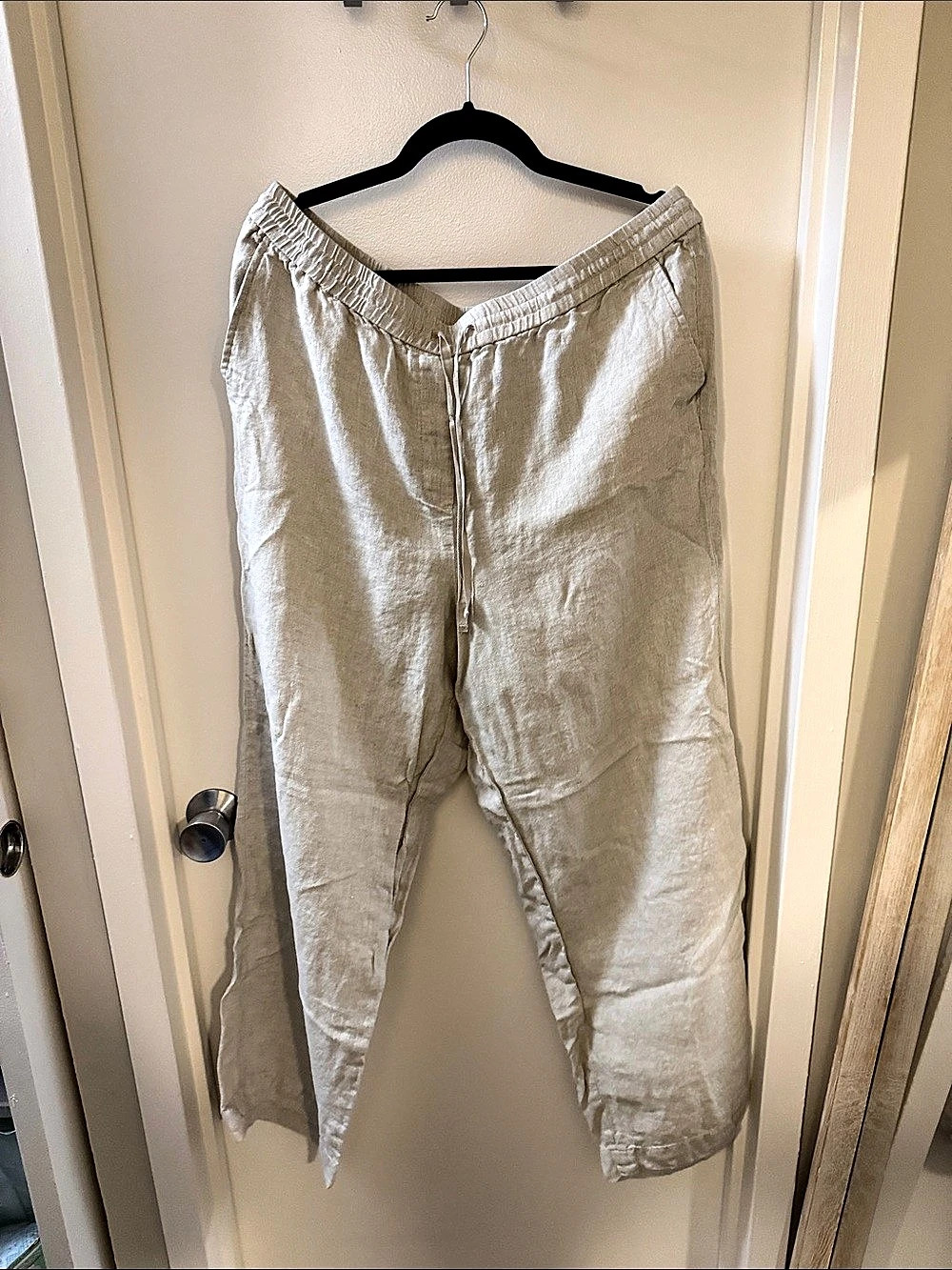Talbots Linen-Blend Look Pants in Cream Size XL